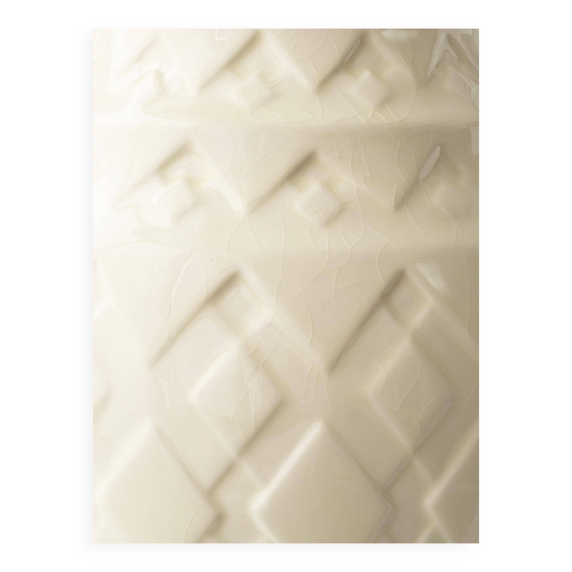 Art Deco pineapple table lamp by Charles Catteau with new Ikat silk shade, 1920s.