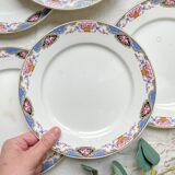 6 small vintage floral plates Digoin Sarreguemines – 1950s
