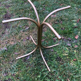 Octagonal table smoked glass