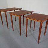 Danish Teak Nesting Tables, 1960s, Set of 3