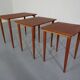 Danish Teak Nesting Tables, 1960s, Set of 3