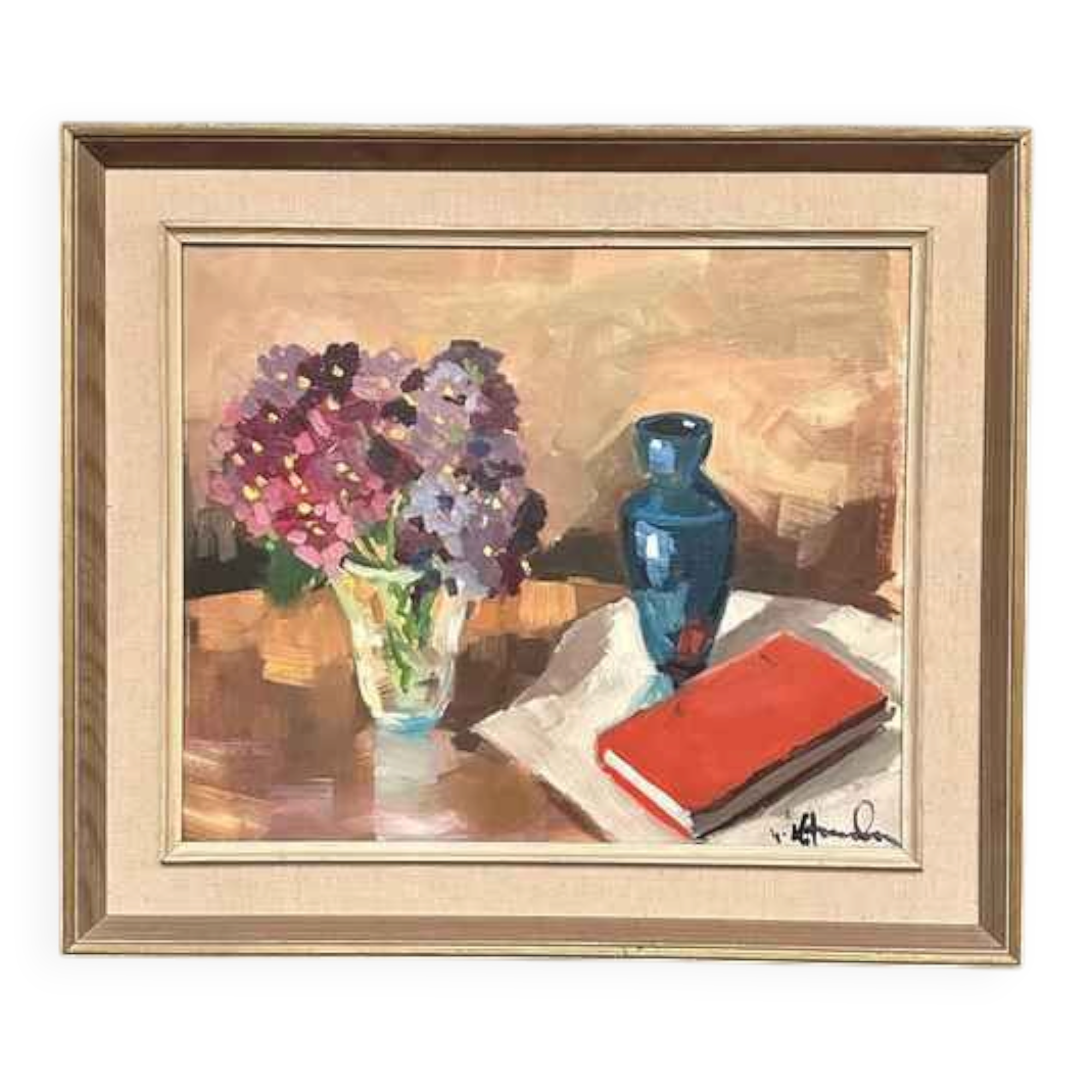 Original Swedish Oil on Canvas – “Still Life” – Signed – Vintage & Framed