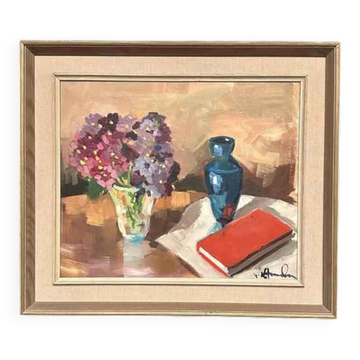 Original Swedish Oil on Canvas – “Still Life” – Signed – Vintage & Framed