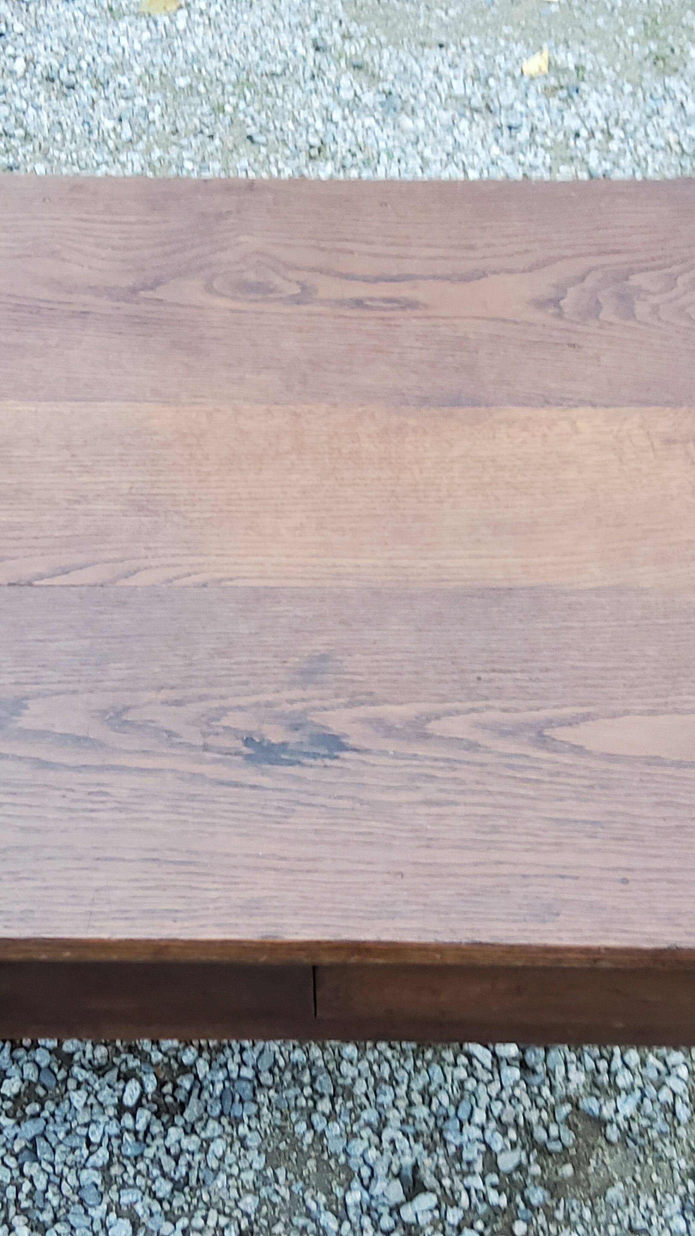 Oak farmhouse coffee table 1 drawer nineteenth century feet bobbins