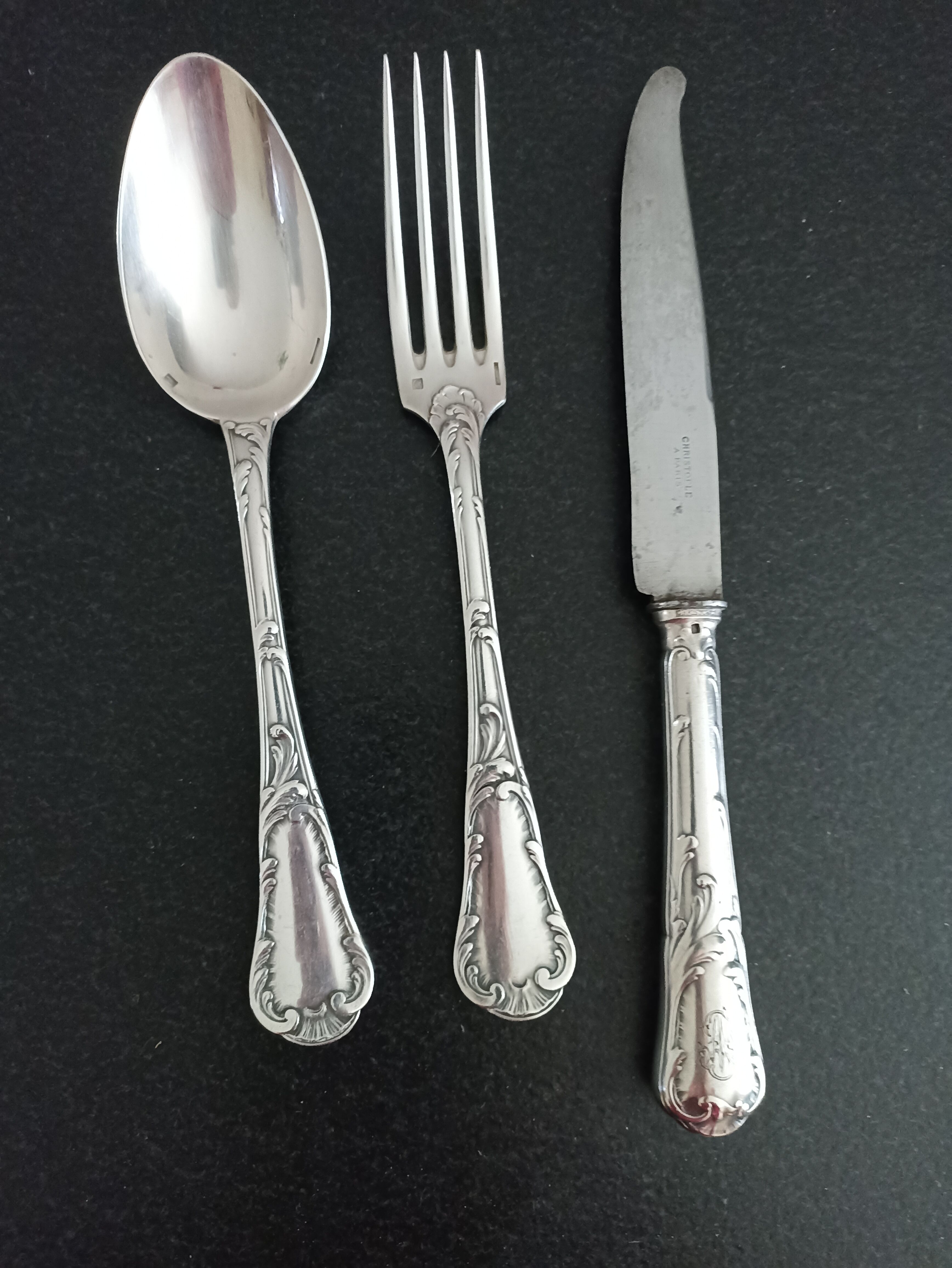 Ménagère Christofle en métal argenté