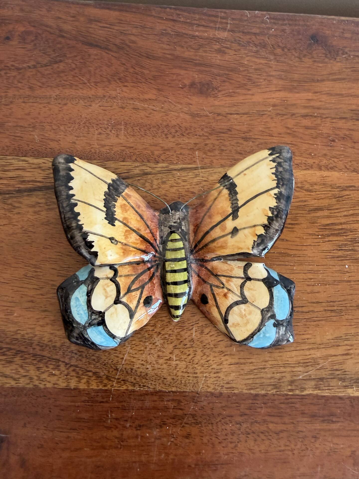 Ceramic butterfly to hang