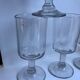 Set of 4 wine glasses in blown glass late nineteenth
