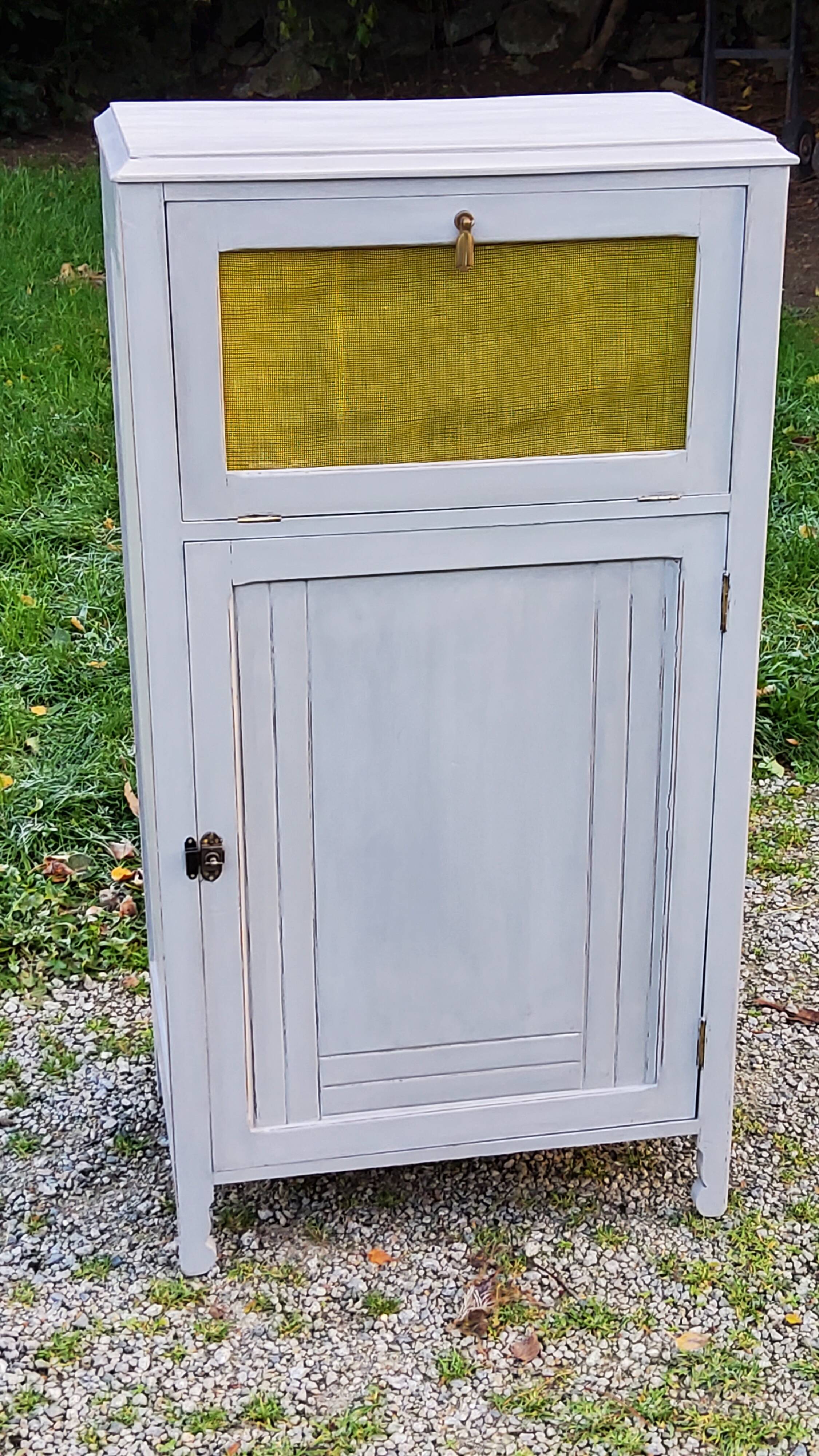 Parisian sideboard pantry from the 1920s with gray patina