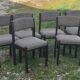 Chaises baumann vintage des années 60 tapissées. ensemble de 6 chaises anciennes estampillées bauman