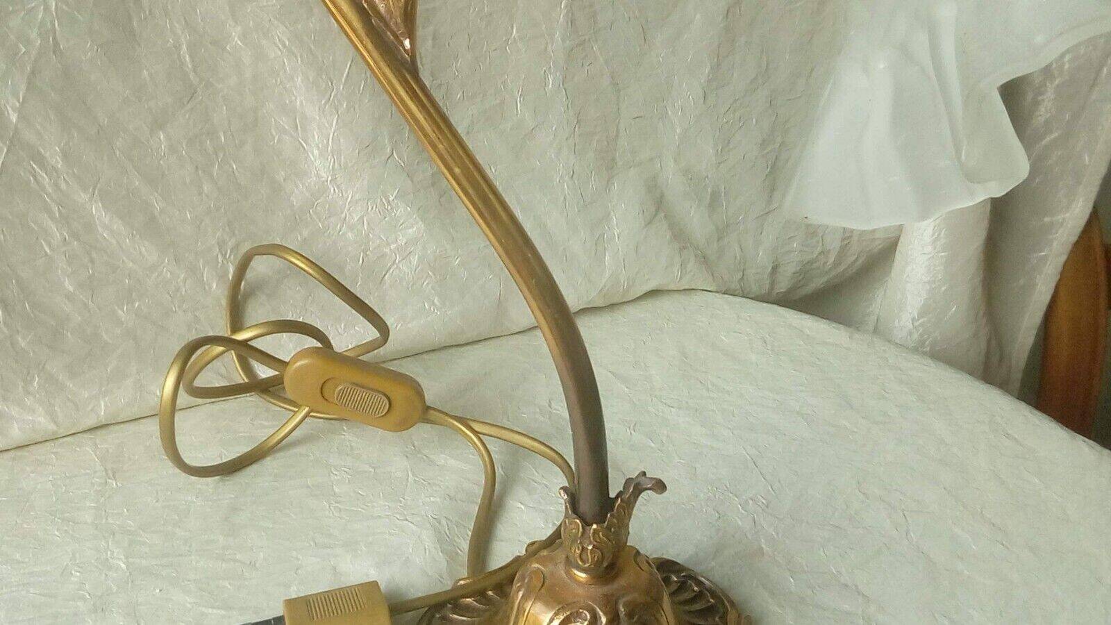 Bronze bedside table lamp 20th empire style