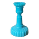 Blue opaline candle holder