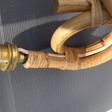 Pair of rattan wall lights