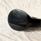 Small vintage black plastic swivel makeup mirror - Space Age Design - 1970s