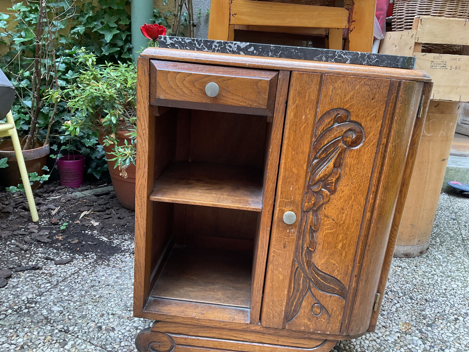 Vintage marble nightstand