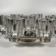 1960s 1970s Ceiling or Wall Lamp German Ice Glass Space Age Design