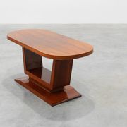 Art Deco Walnut Veneer Coffee Table, Belgium, circa 1920