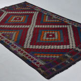 Anatolian handmade kilim rug 271 cm x 177 cm