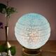 Vintage blue glass globe table lamp from Clichy
