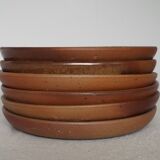 6 stoneware dessert plates