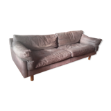 Grey leather sofa