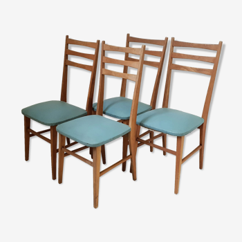Suite de 4 chaises vintage 1950