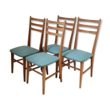 Suite of 4 vintage chairs 1950