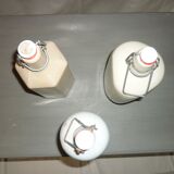 3 anciennes bouteilles bouillottes en grès