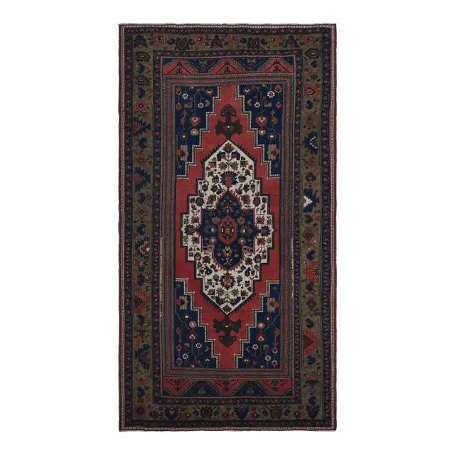 1970s Vintage Turkish Handmade Wool Red Oversized Area Rug 181x343
