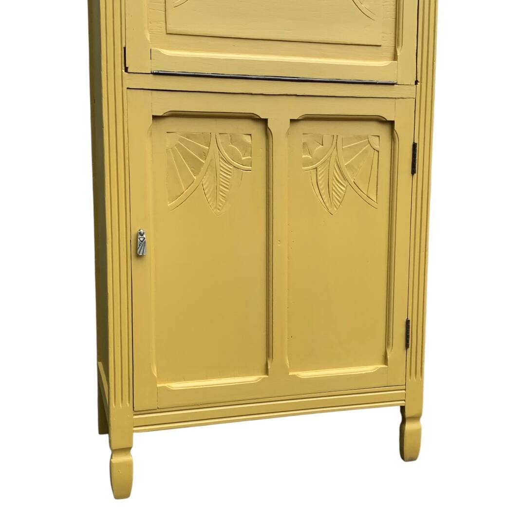 Parisian art deco buffet in yellow ochre