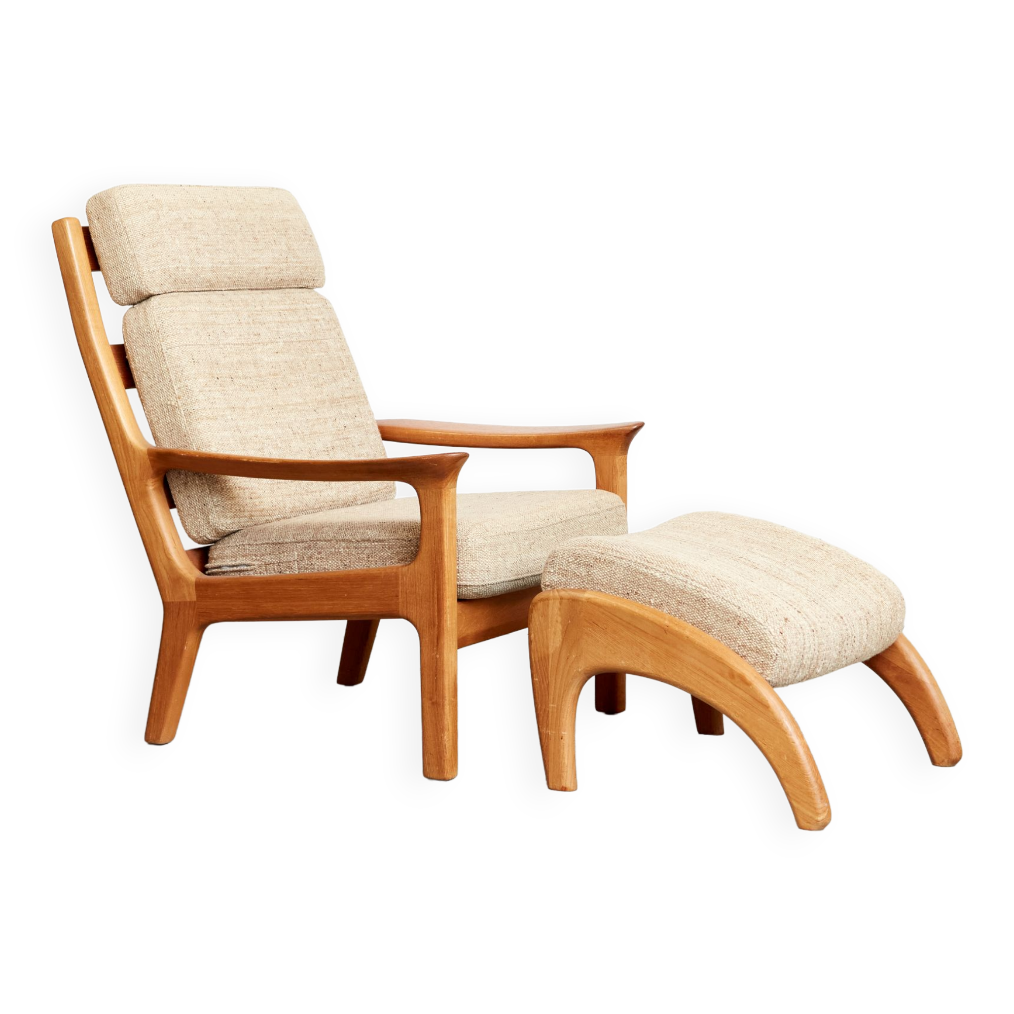 Juul Kristensen Highback Chair & Holstebro Ottoman