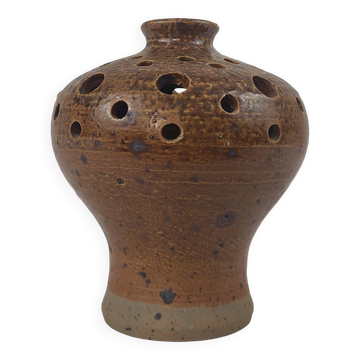 Vase pique fleurs en grès