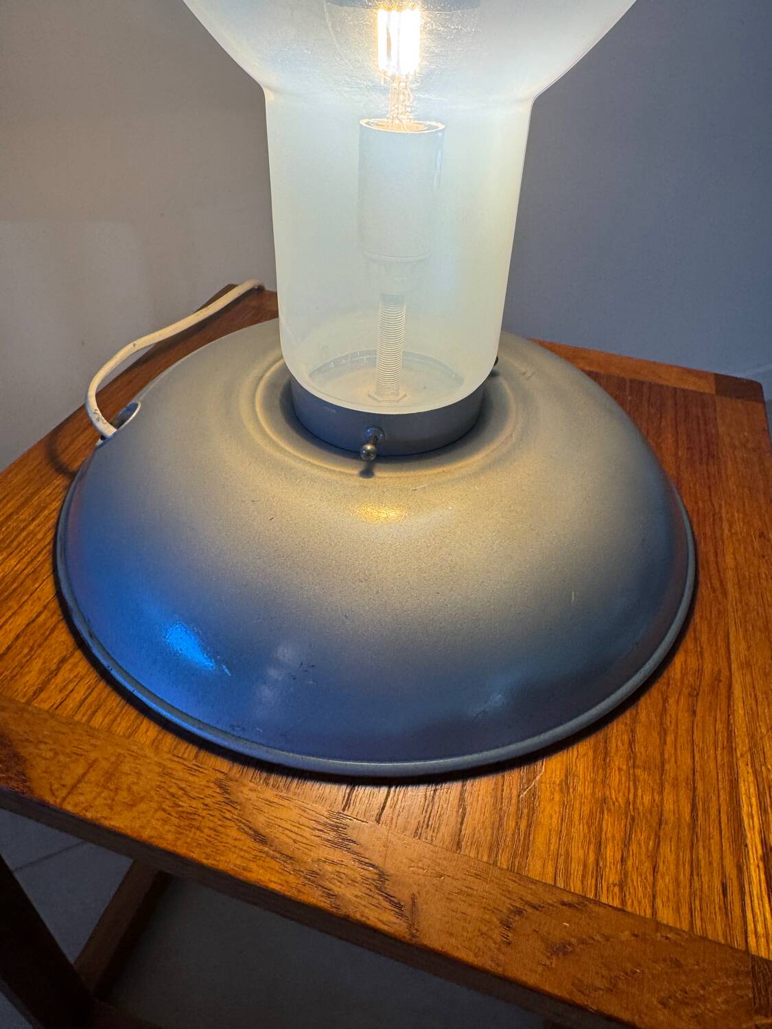 Vintage Italian lamp made of Murano glass.