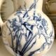 Sarreguemines pitcher, iron earthenware jug, "Narcissus" service