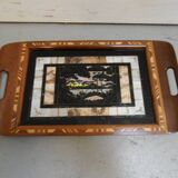 Vintage mahogany tray with inlay