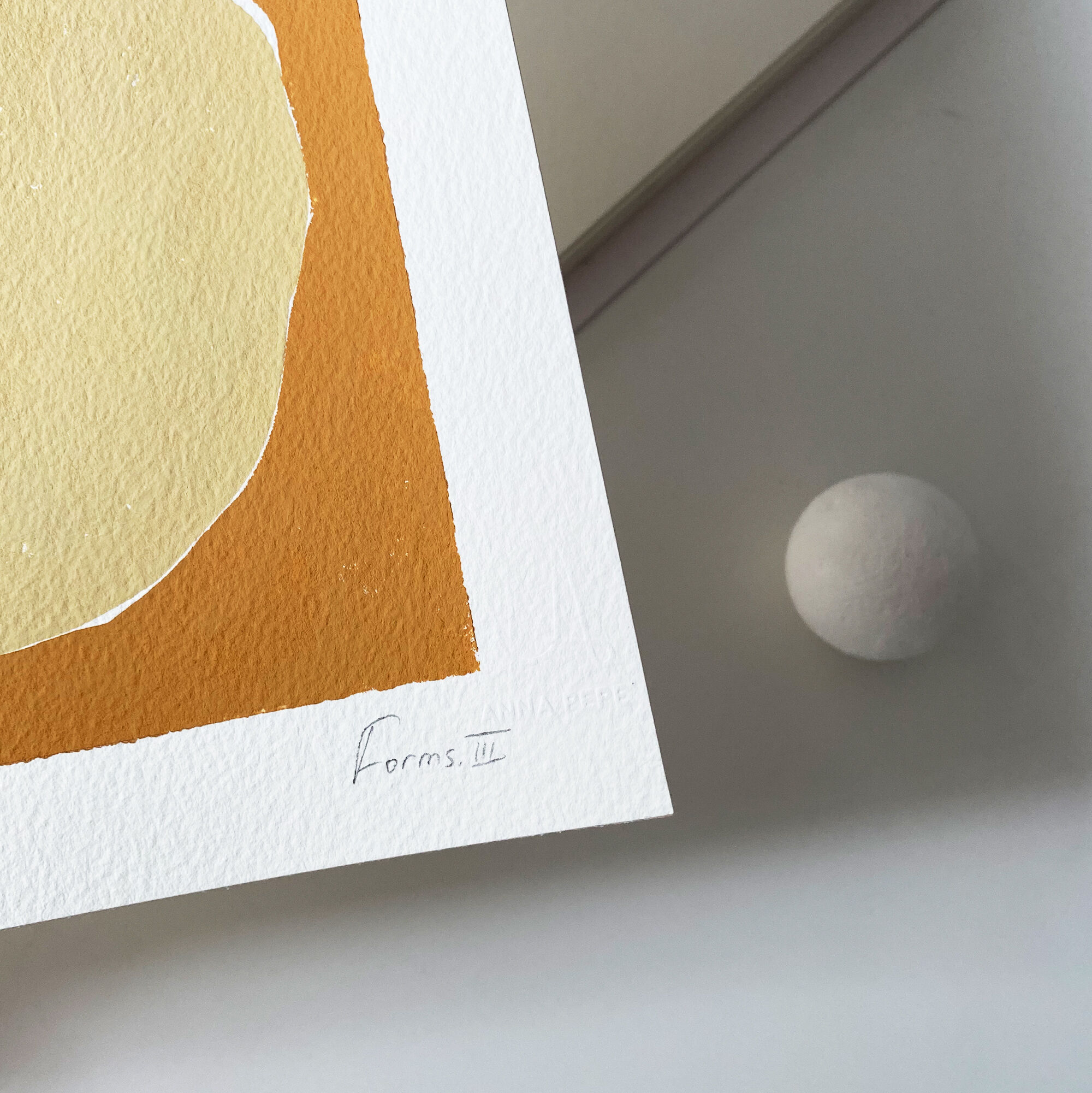 Original gouache painting "Forms"