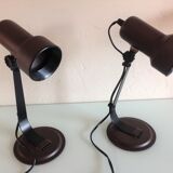 Pair of bedside lamps Metal vintage 70s spots