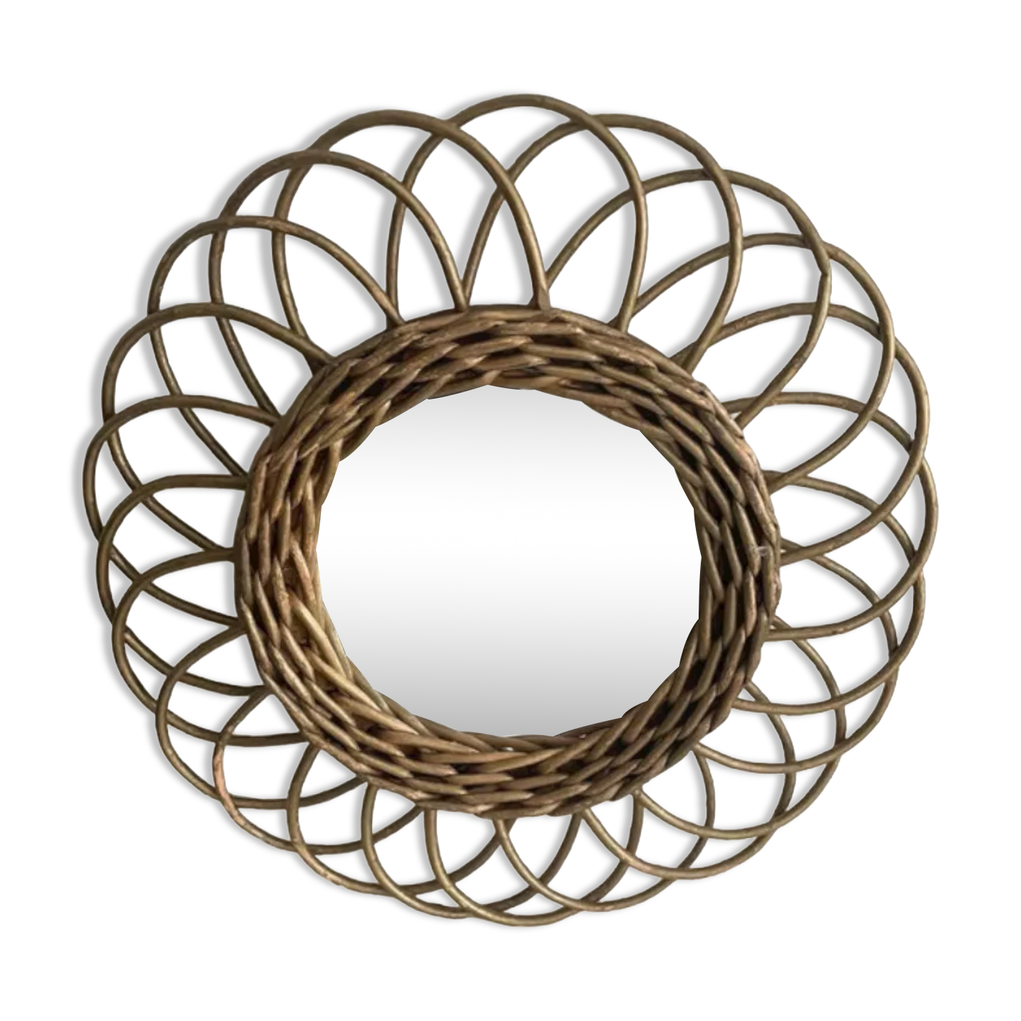 Wicker mirror