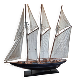 Large model of a three-masted ship, 105 cm x 100 cm x 20 cm.
