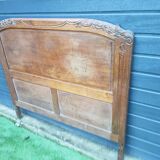 1950s solid oak headboard