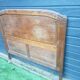 1950s solid oak headboard