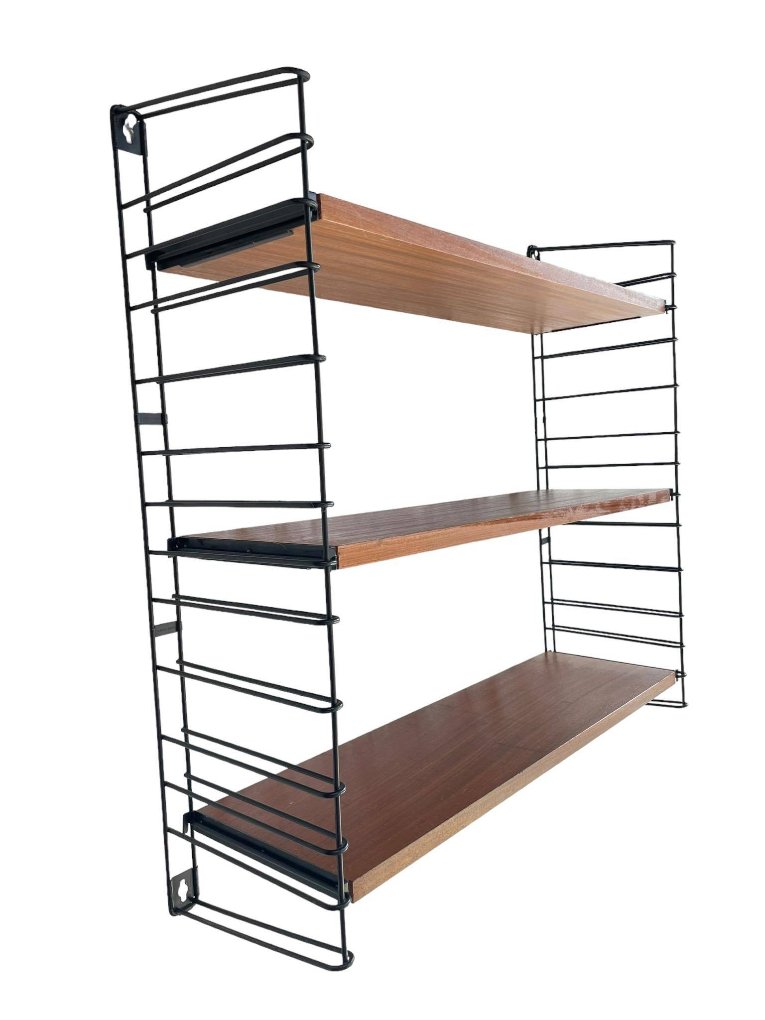 Scandinavian modular shelf Tomado Holland design metal and wood vintage 50's 60's
