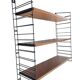 Scandinavian modular shelf Tomado Holland design metal and wood vintage 50's 60's