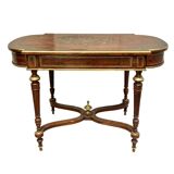 Napoleon III center table with stretcher
