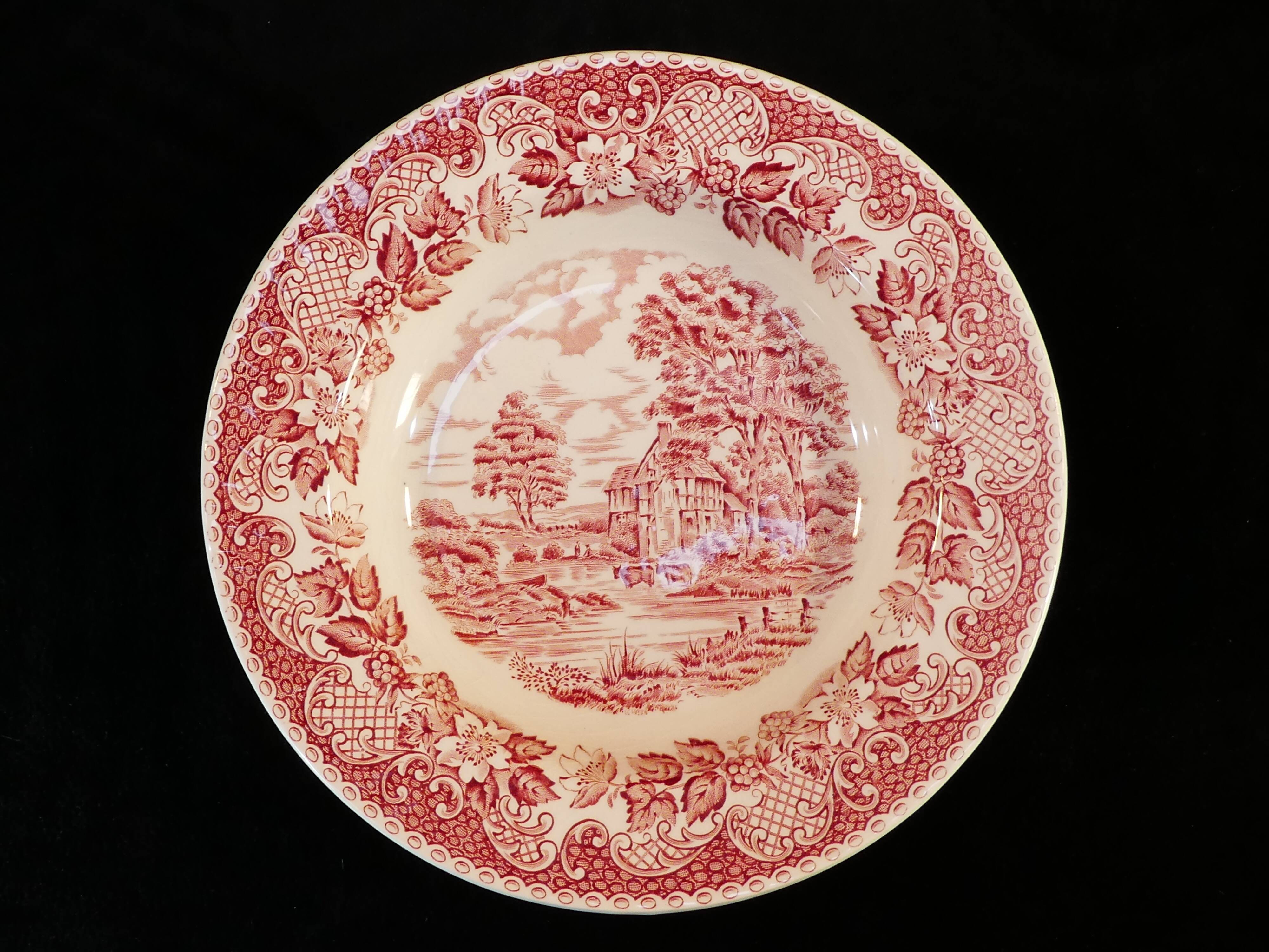 6 assiettes creuses barrats staffordshire made in england elizabethan