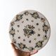Presentation dish, ceramic pie dish with floral motifs. Very good retro vintage condition