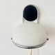 Vintage Space Age Wall Lamp Adjustable Chrome Glass, Italy, 1970s