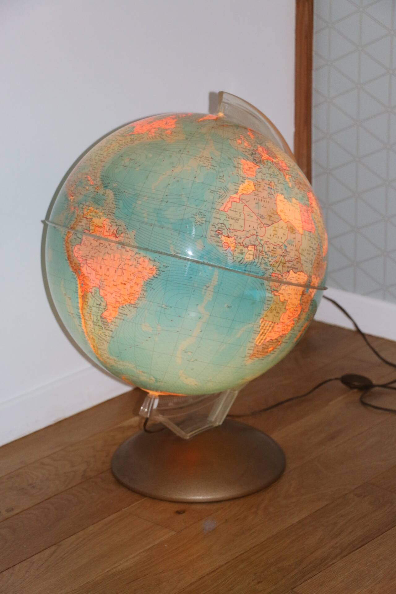 XXL Illuminated Globe Earth 1964