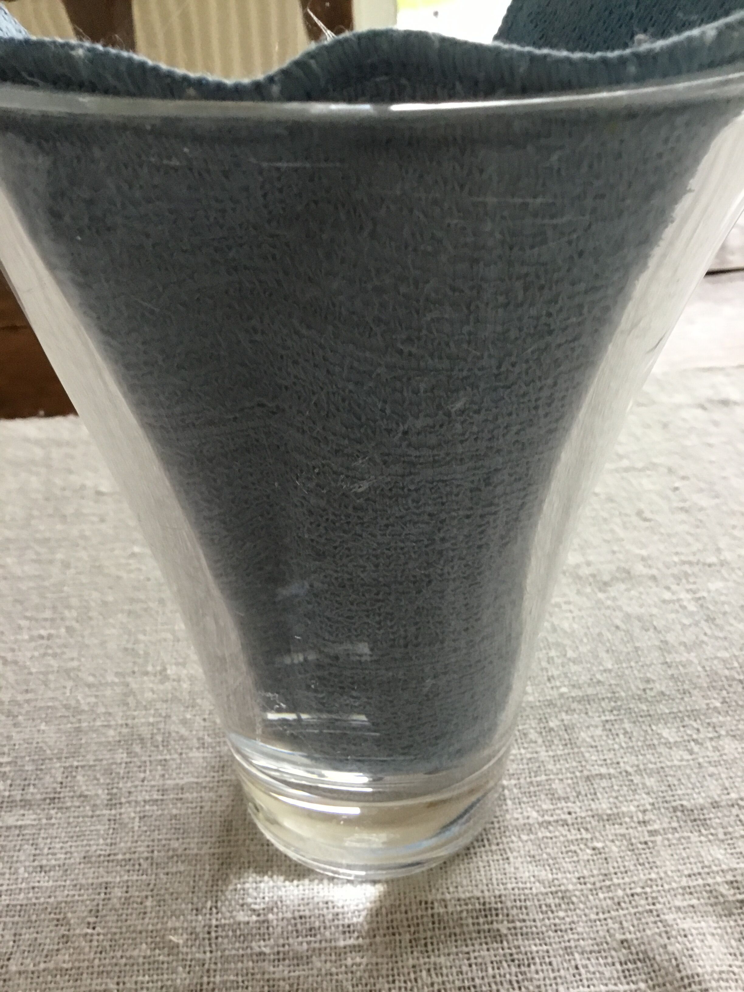 Thick glass vase