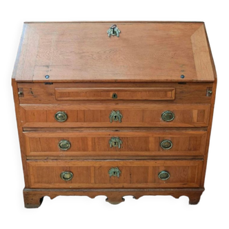 Commode scribane en chêne