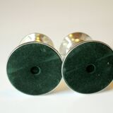 2 chandelle plaquée argentée